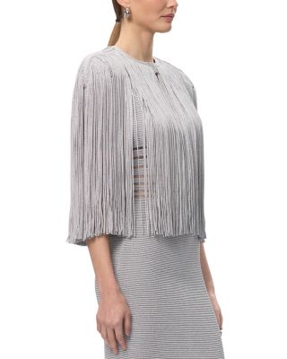 Metallic Fringe Cape