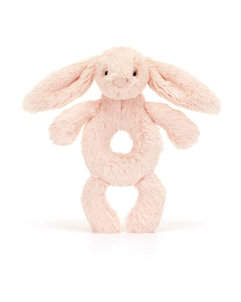 Jellycat Bashful Blush Bunny Ring Rattle In Pink