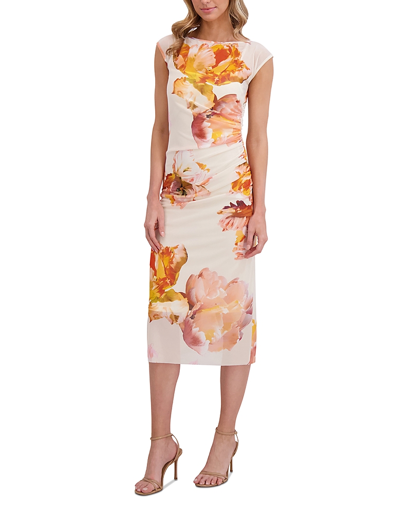 Ted Baker Short Sleeve Mesh Column Dress