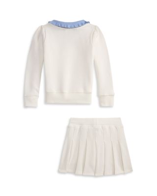 Girls' Collared Terry Sweatshirt & Skort Set - Little Kid