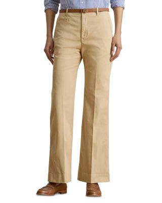 Stretch Cotton Chino Flare Pants