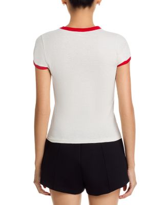 60s Slim Ringer Snoopy Tee