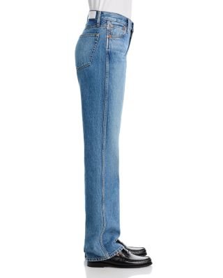 90s Mid Rise Loose Fit Straight Jeans in Medium Vain