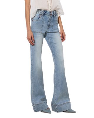 Juno High Rise Braided Waistband Jeans in Anabell Blue