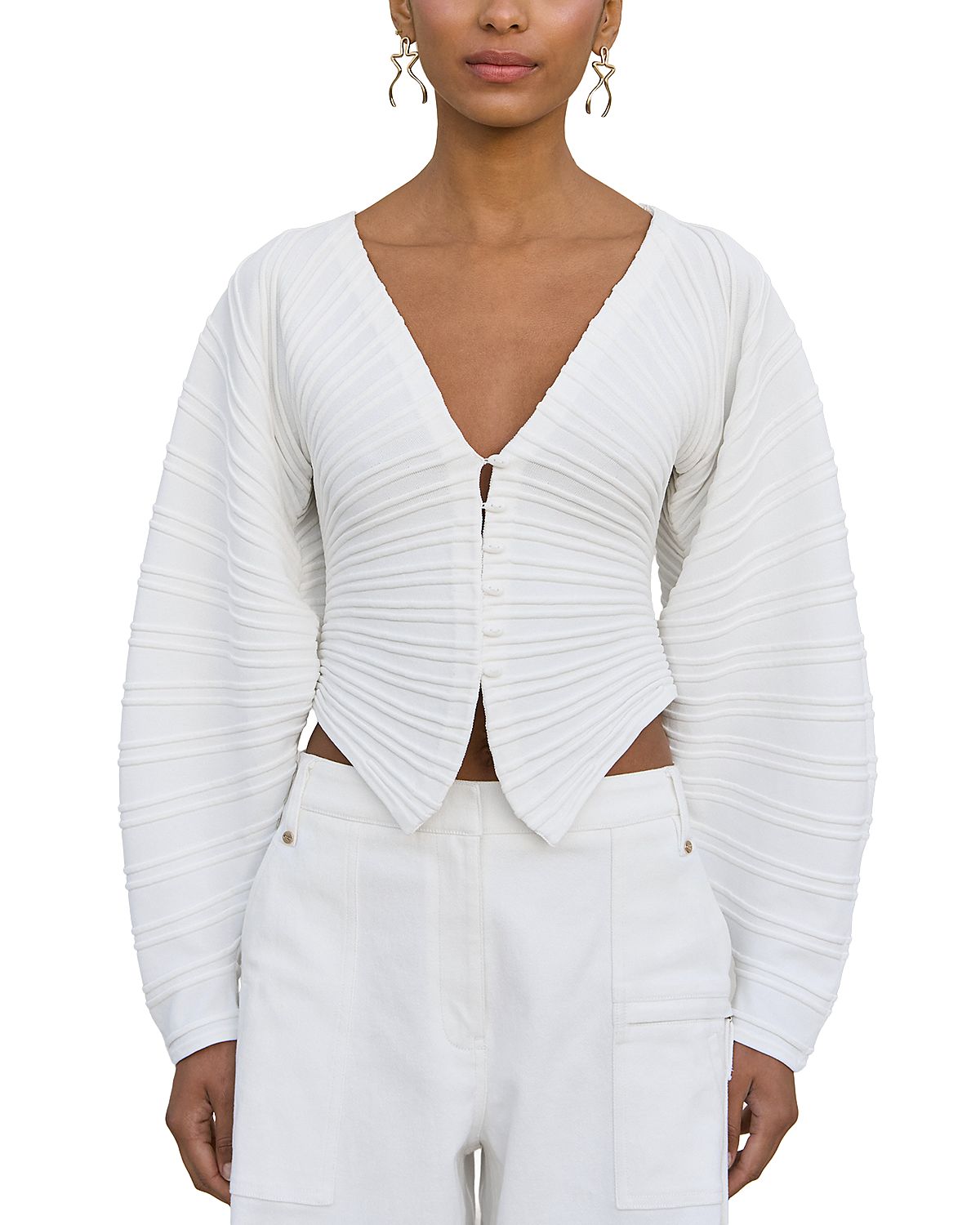Cult Gaia Blair Volume Sleeve Cardigan