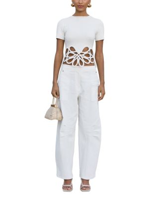 Eres Cut Out Floral Top