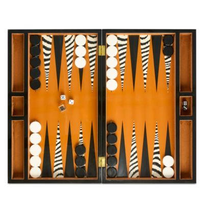 Zebra Backgammon Set