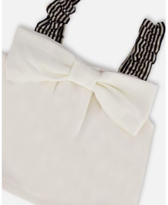 Girls' Bow Top and Ruffled Skirt Set - Little Kid