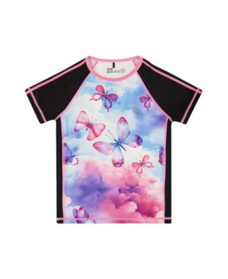Deux par Deux - Girls' Printed Short Sleeve Athletic Top - Big Kid