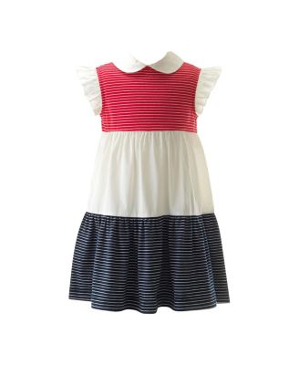Rachel Riley - Girls' Stripe Jersey Tiered Dress - Little Kid, Big Kid