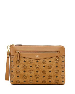 MCM - Diamond Visetos Flat Medium Pouch