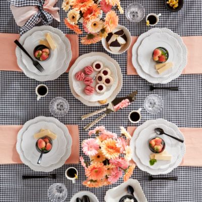 Lenox Chelsea Muse Floral White 12 Piece Dinnerware Set