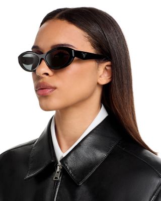 PRADA EYEWEAR Oval-frame metal sunglasses | NET-A-PORTER