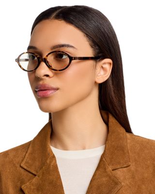 Miu Miu Regard Oval Blue Light Glasses, 50mm | Bloomingdale's