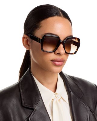 Minimal Squared Sunglasses, 54mm