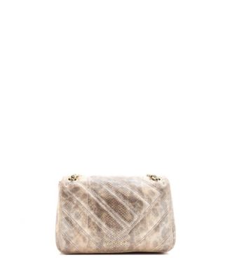 Small Serpenti Cabochon Shoulder Bag Diagonal Quilted Metallic Karung