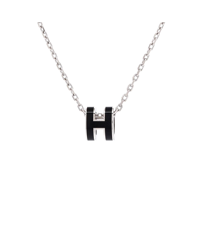 Pre-owned Pre-owned Hermes Hermes Mini Pop H Pendant Chain Necklace Metal And Enamel