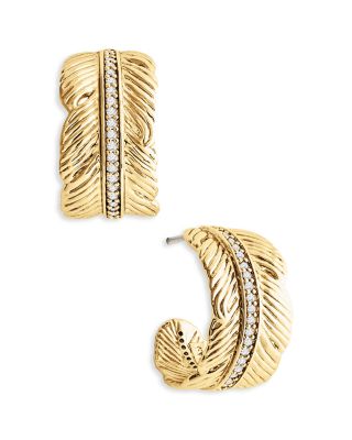 Feather Small Hoop Earrings