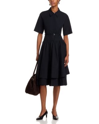 Short Sleeve Belted Dress