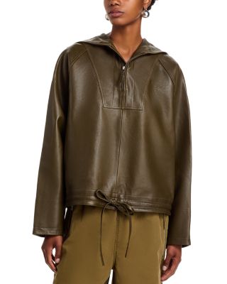 Workwear Leather Hoodie