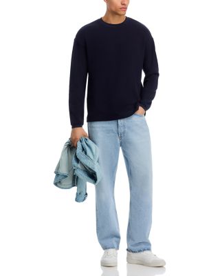 Cotton Waffle Textured Long Sleeve Tee