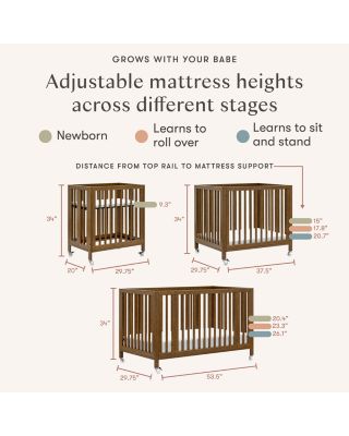 Rolli 9 in 1 Convertible All Stages&reg; Crib with Bassinet & Toddler Bed Conversion Kits