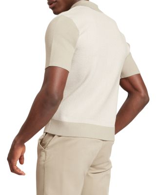 Padrig Herringbone Knit Colorblocked Shirt