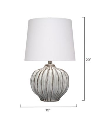 Reef Ceramic Table Lamp with Linen Shade