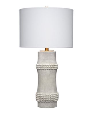 Rail Polyresin Table Lamp with Linen Shade