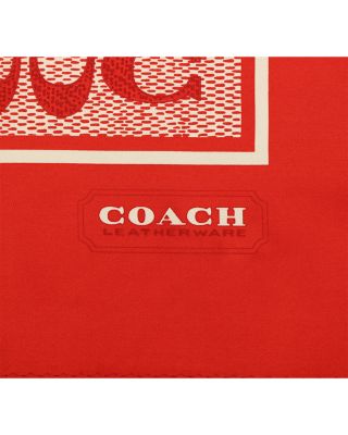 Textured Signature C Print Silk Square Scarf