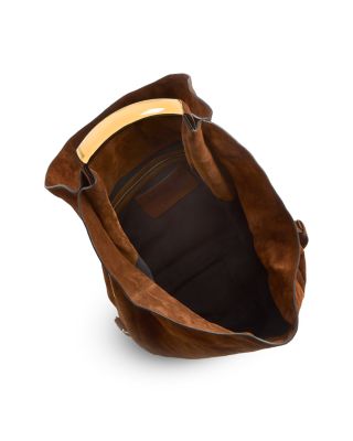 Handle Me Large Suede Shoulder Bag