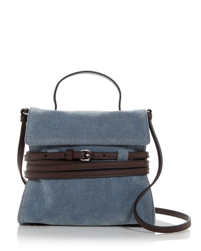 Tie Me Denim Shoulder Bag