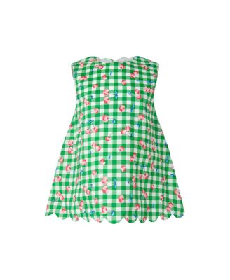 Girls' Cherry Check Scalloped Set - Little Kid, Big Kid