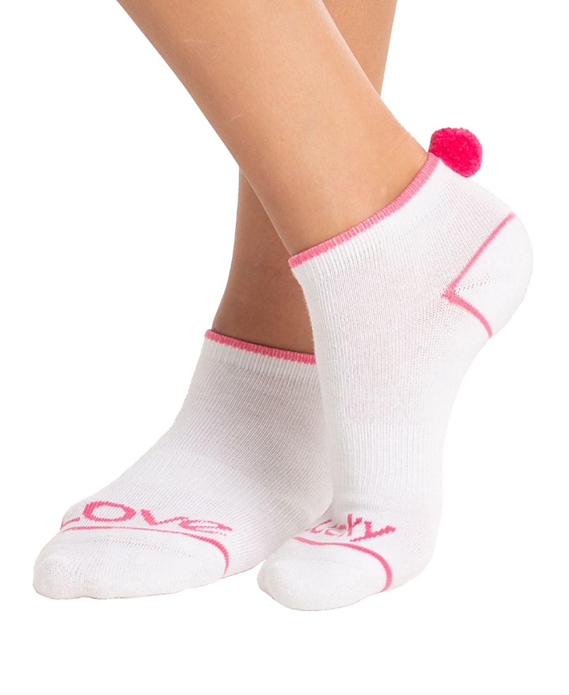 Lucky In Love Lucky Pom Low Cut Socks In Multi