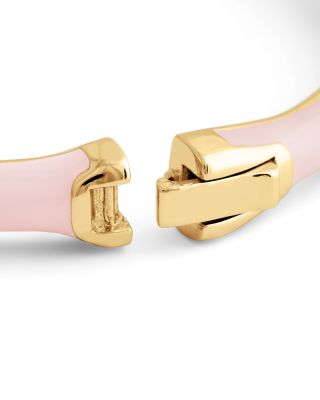 Enamel Bamboo Shaped Hinge Bangle Bracelet