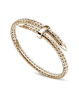 JOHN HARDY - 14K Yellow Gold Spear Flex Cuff Bypass Bracelet
