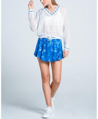 Shibori Stripe Lace Pullover Top