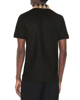 Cody Cotton Piqu&eacute; Check Collar Slim Fit Polo Shirt