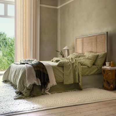 Gingham Linen Duvet Cover, King