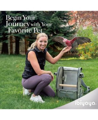 Medium Size Bird Travel Carrier Backpack with Perch