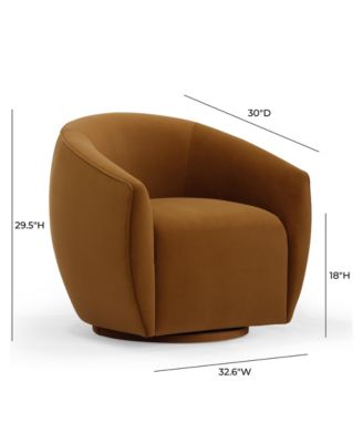 Jordan Velvet Swivel Chair