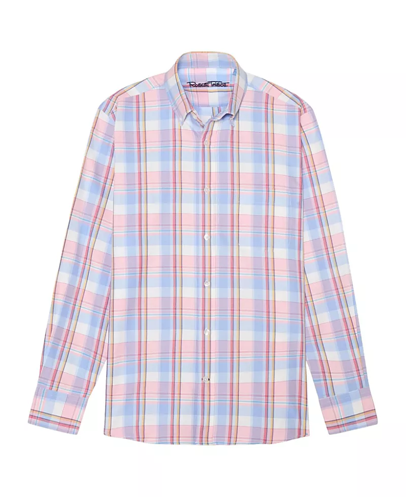 Robert Talbott Harrison Button Down Multicolor Plaid Oxford Shirt