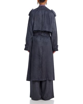 Fluid Double Breasted Trench Coat