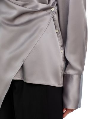 Silk Relaxed Wrap Shirt
