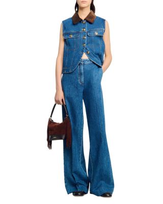 Mid Rise Wide Leg Jeans in Blue Jean