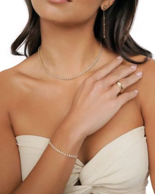 Radiant Cubic Zirconia Slider Bracelet