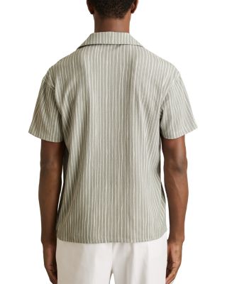 Textured Printed Camp Shirt