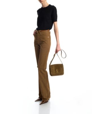 Niki Satchel Shoulder Bag in Suede