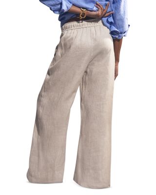 Willow Linen Blend Wide Leg Trousers