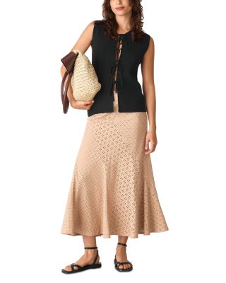 Embroidered Midi Skirt